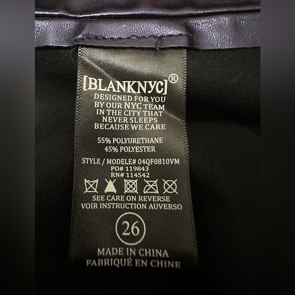 NWT Blank NYC Vegan Leather Wrap Mini Billboard Skirt Size 26 - Picture 8 of 8